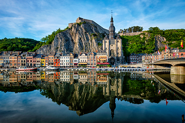 Image showing View of picturesque Dinant town. Belgium