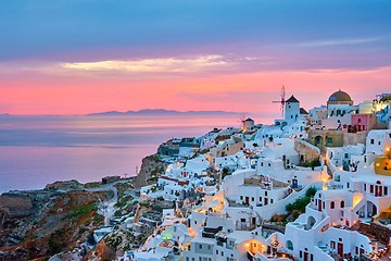 Image showing Famous greek tourist destination Oia, Greece