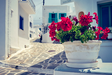 Image showing Picturesque Naousa town street on Paros island, Greece