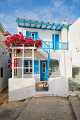 Image showing Picturesque Naousa town street on Paros island, Greece