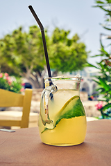 Image showing Mohito coctail on cafe table