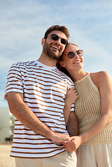 Image showing happy couple on summer beach