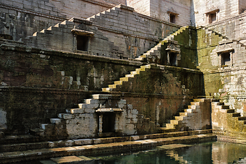 Image showing Toorji Ka Jhalra Bavdi stepwell. Jodhpur, Rajasthan, India