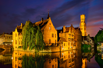 Image showing Famous view of Bruges, Belgium