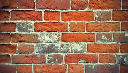 Image showing Texture of ancient brick wall