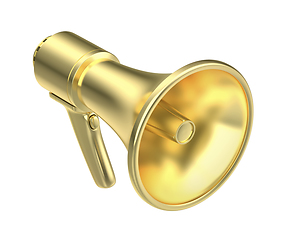Image showing Gold megaphone