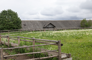 Image showing primitive wooden fence