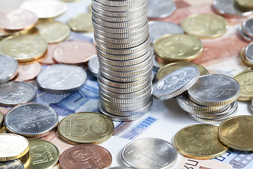 Image showing stack of coins