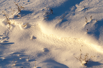 Image showing Snow drifts in winter