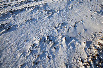 Image showing Snow drifts in winter