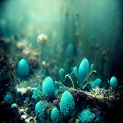 Image showing Underwater background with various sea views. Underwater scene. 