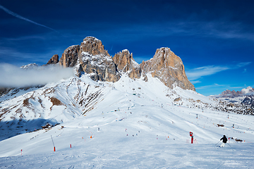 Image showing Ski resort in Dolomites, Italy