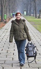 Image showing Walking in an autumn park