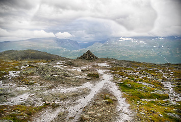 Image showing Mountain hiking in Norway