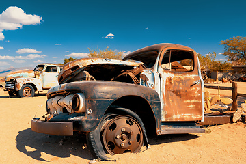 Image showing Abandoned cars in Solitaire, Namibia Africa