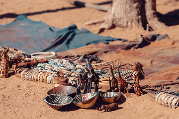Image showing traditional souvenirs from himba peoples, Africa
