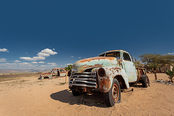 Image showing Abandoned cars in Solitaire, Namibia Africa