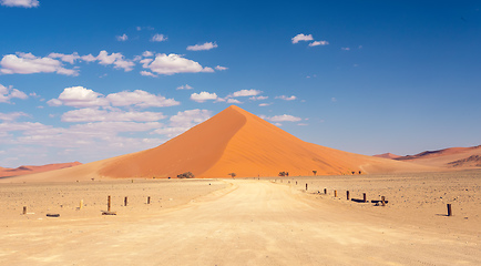 Image showing Dune 45 in Sossusvlei, Namibia desert