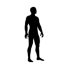 Image showing Standing Pose Man Silhouette