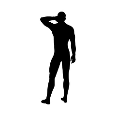 Image showing Standing Pose Man Silhouette