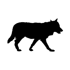 Image showing Wolf Silhouette