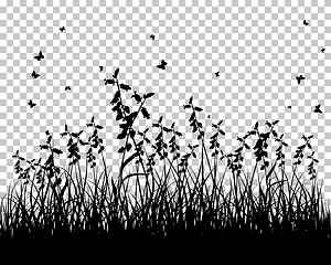 Image showing meadow silhouettes