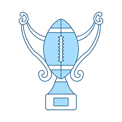 Image showing American Football Trophy Cup Icon