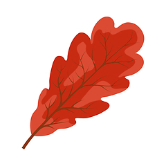 Image showing Autumn Oak Leaf