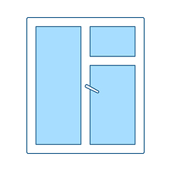 Image showing Icon Of Closed Window Frame