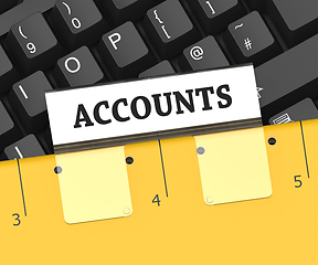 Image showing Accounts File Indicates Accountant Auditing 3d Rendering
