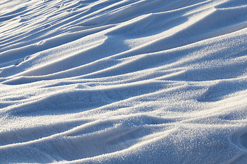 Image showing deep snow wavy structure