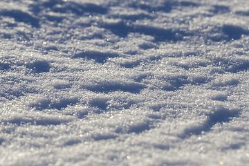 Image showing Snow drifts in winter