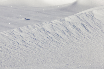 Image showing wavy drifts with snow