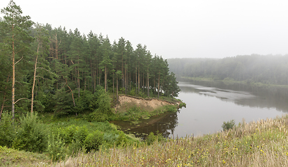 Image showing river in cloudy foggy weather