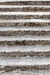 Image showing crumbling old concrete staircase