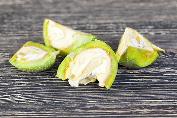 Image showing chopped green walnuts