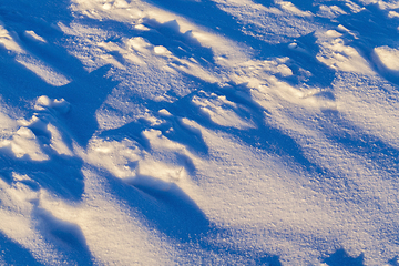 Image showing Snow drifts in winter