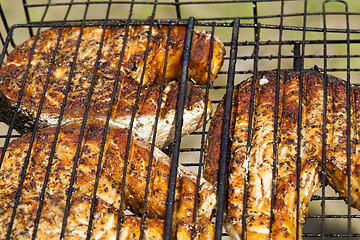 Image showing prepared on the grill red fish