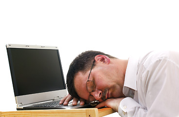 Image showing Businessman sleep