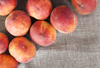 Image showing ripe orange peaches