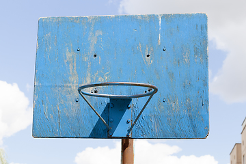 Image showing blue basketball ring