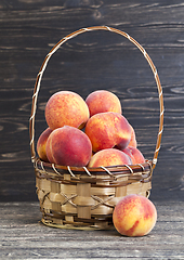 Image showing ripe large peaches