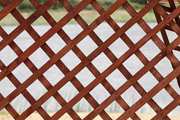 Image showing wooden lattice