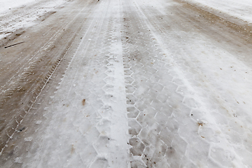 Image showing Road under the snow