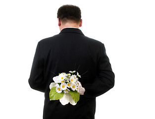 Image showing Man with flower