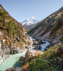 Image showing Ama Dablam summit in Himalayas