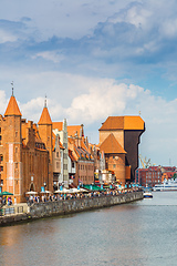 Image showing Cityscape on the Vistula River in Gdansk, Poland.