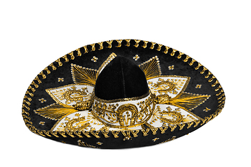 Image showing Black sombrero isolated