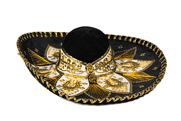 Image showing Black sombrero isolated