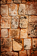 Image showing Ancient stone wall texture